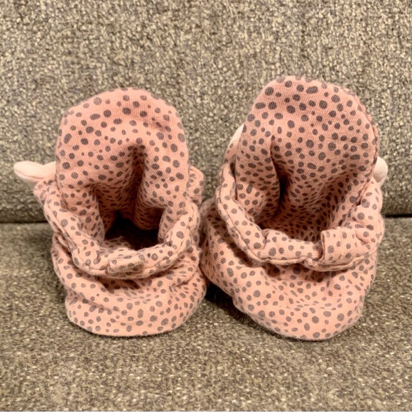 Robeez Infant Slippers Pink Cheetah Bow Size 6-12 Months - Picture 3 of 7